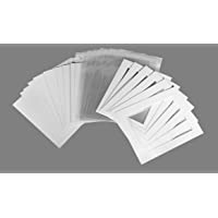 Juego de 20 paspartúes- cartones y bolsas transparentes para fotografías- color blanco- Iced White- 7&quot-x9&quot- To Fit 7&quot-x5&quot-